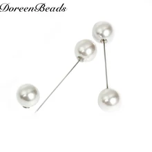 DoreenBeads 2 шт. Значки для одежды палочки броши булавка серебристого