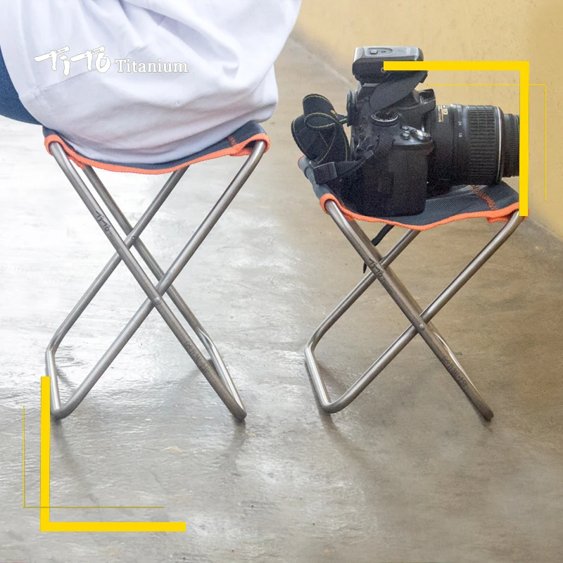  TiTo Titanium Folding Chair Camping Chair Outdoor For Picnic And Hiking Portable Folding Chair Stoo