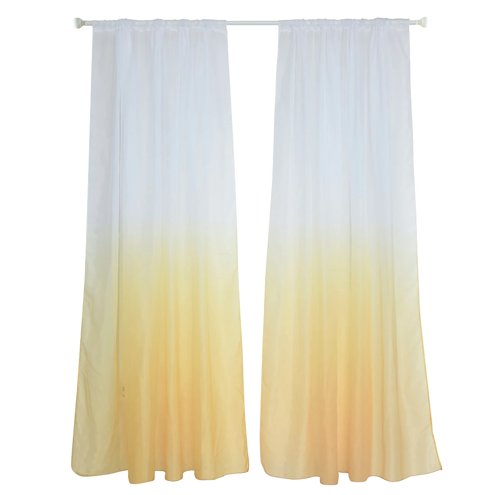 Красивый современный градиентный цвет окна тюль занавес прозрачная драпировка подзор спальня домашний декор для дверей FBE3 - Цвет: Yellow
