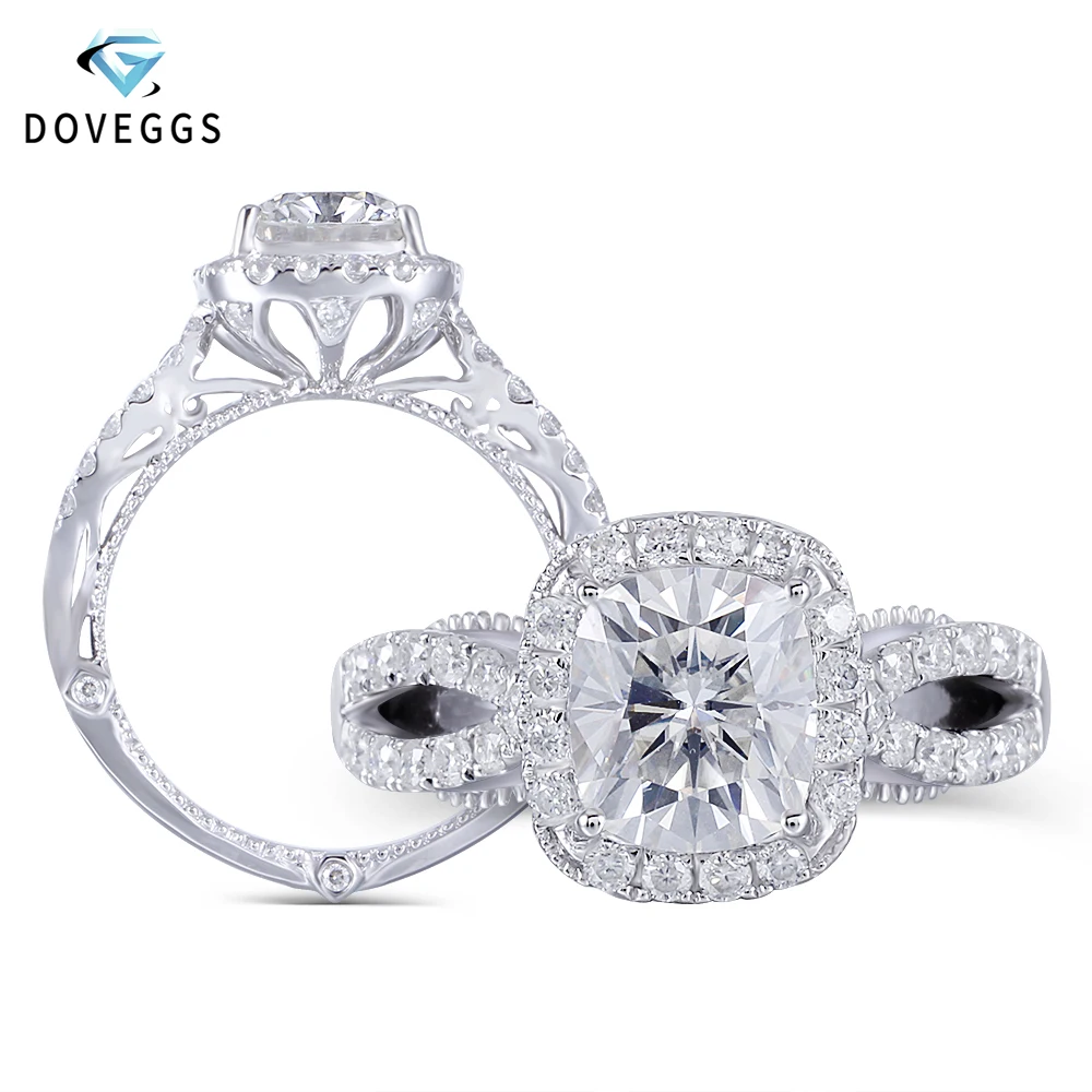 DovEggs роскошный 14 к белый золотой центр 2ct 7*8 мм F цвет подушки разрезанный муассанит обручальное кольцо с камнем для женщин ширина ремешка 3,8 м... DovEggs роскошный 14 к белый золотой центр 2ct 7*8 мм F цвет подушки разрезанный муассанит обручальное кольцо с камнем для женщин ширина ремешка 3,8 м...