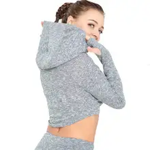 Для женщин Фитнес топы тренировки, упражнения, физкультура Футболки Спортивная Толстовка Футболка Йога молния работает с длинным рукавом футболки CX008