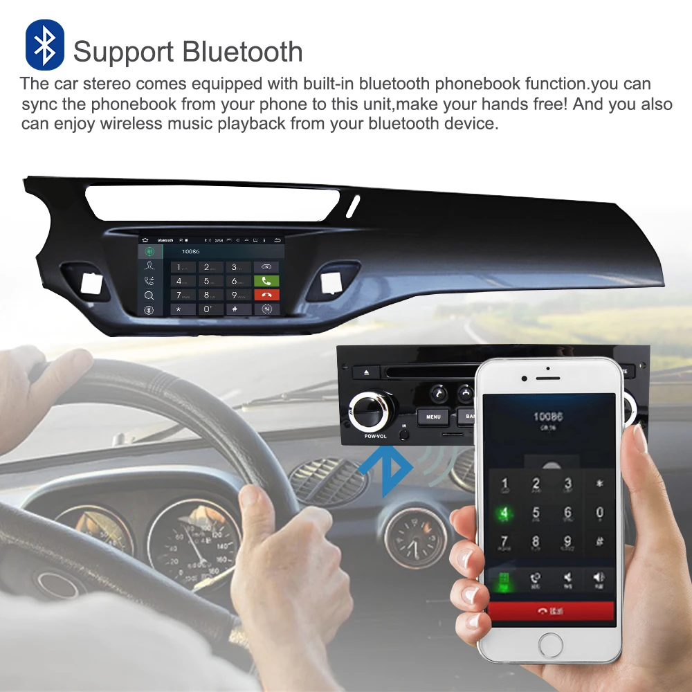 Cheap Support Apple Carplay Android8.1 Car Radio GPS Multimedia Player For Citroen C3 DS3 2010-2016 Auto DVD Audio Navigation Stereo 3