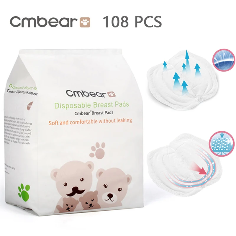 

Cmbear 108 PCS/lot Cotton Disposable Breast Nursing Pads Breathable Super Absorbency Maternity Pads Breast Pads Disposable