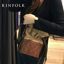 Сумка на плечо новая косая Корейская фланелевая сумка из воловьей кожи, вместительная сумка со шнуром, многофункциональная сумочка