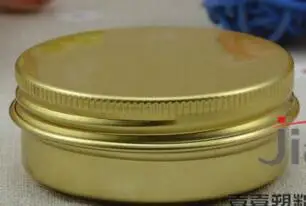

Lot of 100pcs 30ml Aluminum Jars Lip Balm Pots 30g Cosmetic Container gold Tins wholesale