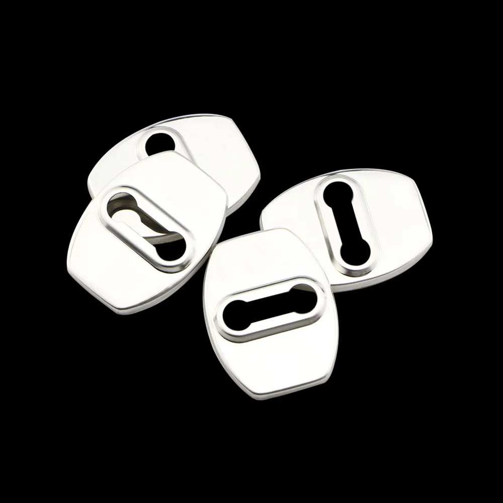 

4pcs/set Door Lock Protector Covers Stainless Steel Cover for Toyota Decoration Protection Stainless Steel Case Anti-Rust Cap
