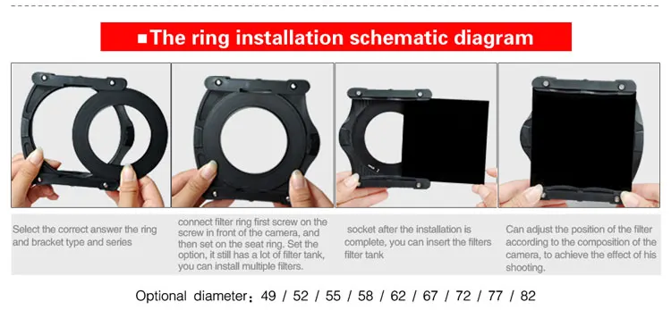 camera filter square filter  gradual camera filter  For cokin Z  (9)