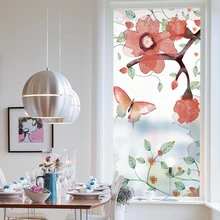 Статическая пленка для окон, матовая, непрозрачная, уличная, витражная, наклейка для домашнего декора, цифровая печать, BLT895, Бабочка, муха