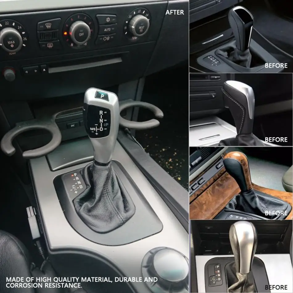 С подсветкой LHD автоматический светодиодный рычаг переключения передач с проводами для BMW E46 E60 E61 E63 E64 X6 стиль
