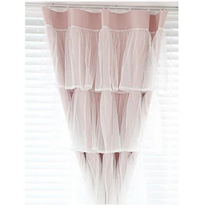 Современные милые 3D занавески s для принцессы, спальни, Затемненные кружевные прозрачные Занавески s для девочки, для детской комнаты, для окна, для женщины, занавески для гостиной - Цвет: 1pc tulle curtain