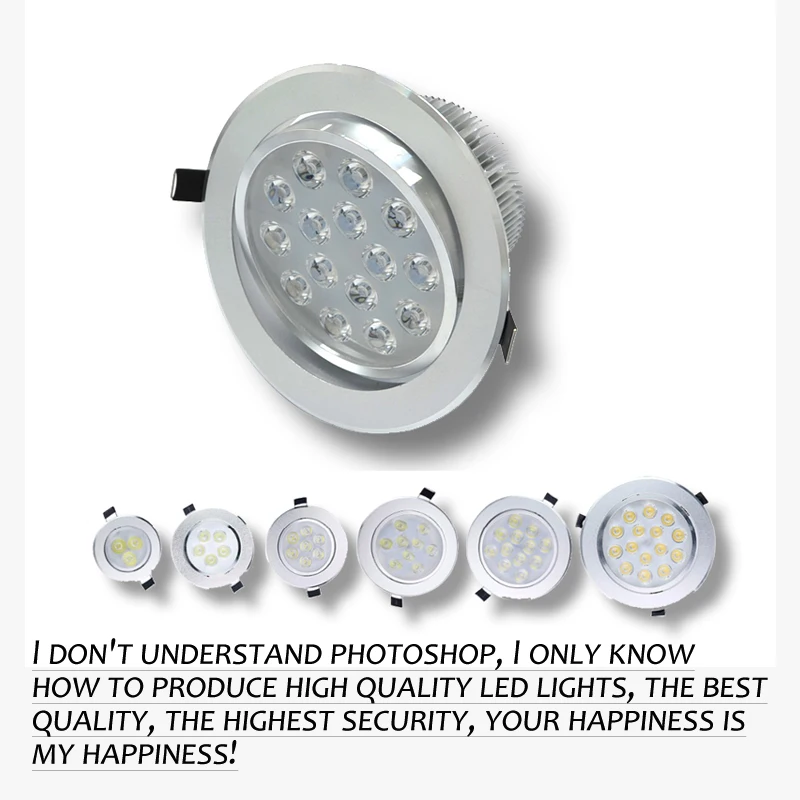 

LED Bulb Strength 3W 5W 7W 9W 12W 15W 18W 85-265V Hall Restaurant Downlight Interior Light Free Shipping