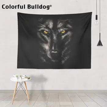 

Moon Phase Tapestry Wolf Animal Hippy Wall Hanging Moroccan Wedding Sky Dreamcatcher Werewolf Home Decoration Sun Farmhouse