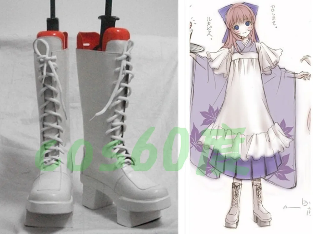 VOCALOID senbonzakura LUKA White Cosplay Boots Shoes S008 | Тематическая одежда и униформа