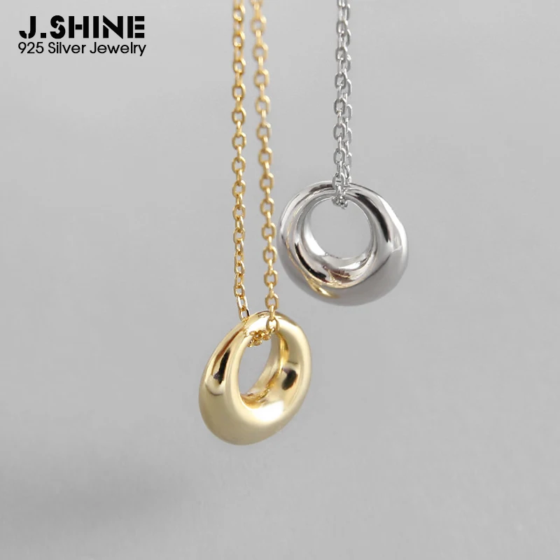 JShine минималистский S925 серебро корейская мода маленький круг короткое ожерелье