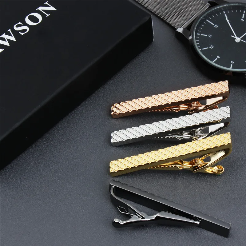 Beste HAWSON 4 stks Set Tie Clip voor Mannen 2 inch Bloem Patroon Tie Clips voor Mannen