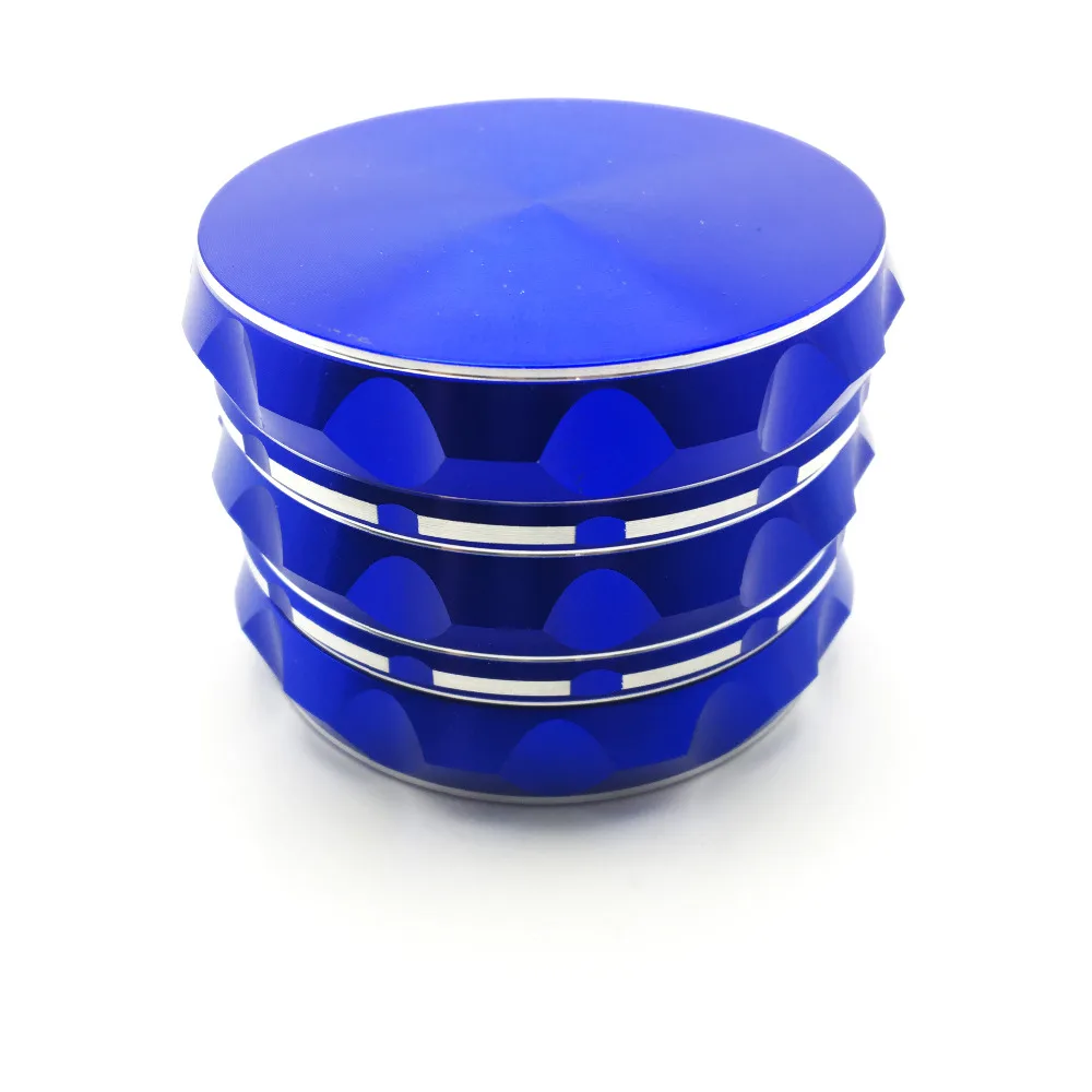 

New Arrival Unique Jagged Senior Design 4 layers Blue Dry Grinder For Smoking Use