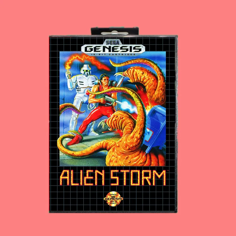 Alien Storm 16 Bit MD игровая карта включает розничную коробку для Sega Genesis &amp Mega Drive |