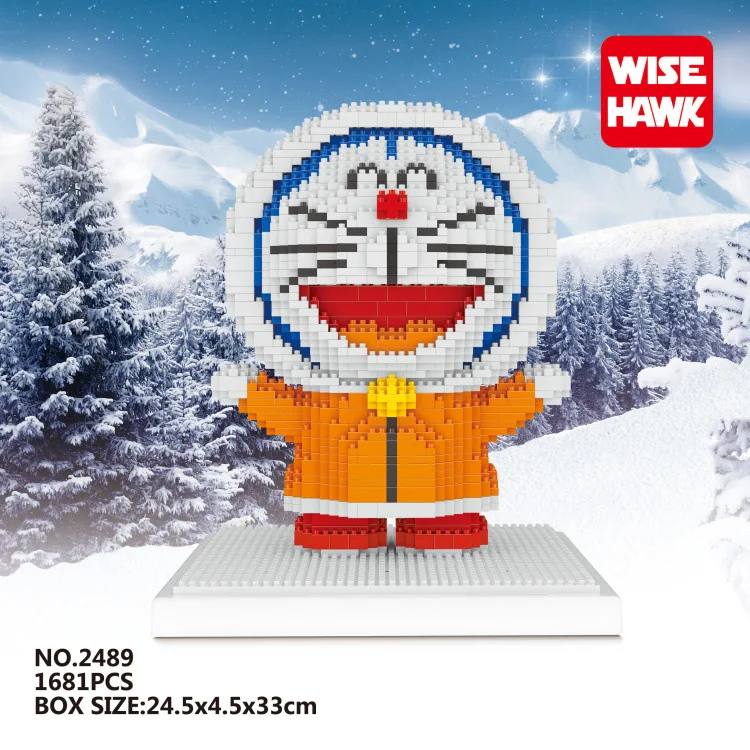 Хобби Строительные блоки мини Kawaii Doraemon аниме мультфильм микро строительные