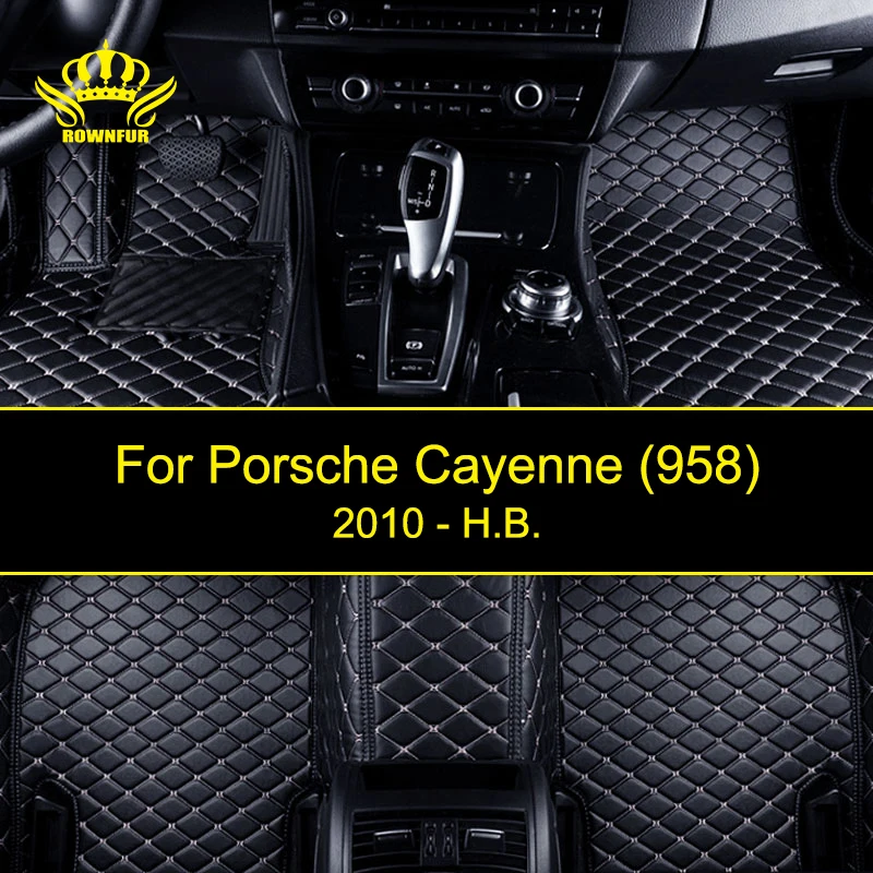 

New Car Floor Mats For Porsche Cayenne 958 Custom Artificial Leather Carpet Mats Four Seasons Protect Car Clean Interior Car Mat
