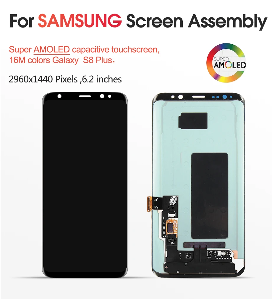 Супер AMOLED для 6," samsung Galaxy S8+ S8 Plus ЖК-экран+ сенсорная панель дигитайзер Замена для G955