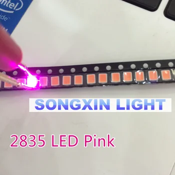 

Hot 1000Pcs/lot 2835 Pink SMD LED 0.2W high bright light emitting diode chip leds Free shipping 3.5*2.8*0.8mm 2835 smd led diode