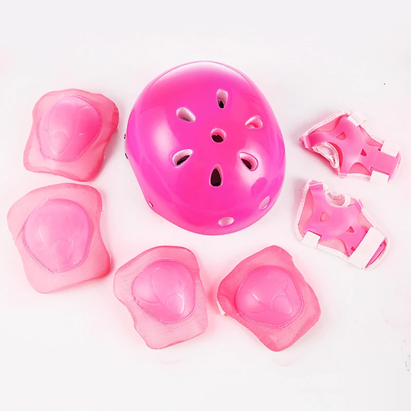

7Pcs/set Kid's Skateboarding Protective Gear Helmet Elbow Knee Palm Pads Guard high quality ABS plastic knee protector