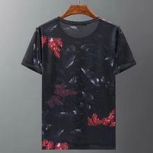 Размера плюс 4XL 5XL 6XL 7XL 8XL 9XL 10XL 11XL Для мужчин печатных футболки с коротким рукавом Для мужчин льда сетки короткий рукав