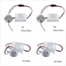 1 Вт/3 Вт светодиодный белый/теплый белый AC 85-265 в мини-светильник для поверхностного монтажа светодиодный светильник для ювелирного шкафа светодиодный мини-прожектор лампа