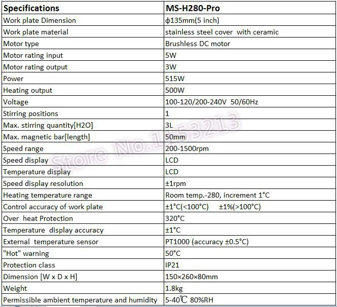 Двойной светодиодный цифровой горячей плиты Магнитный мешалка MS-H280-Pro без датчика температуры и опорный зажим, Макс. количество перемешивания 3л