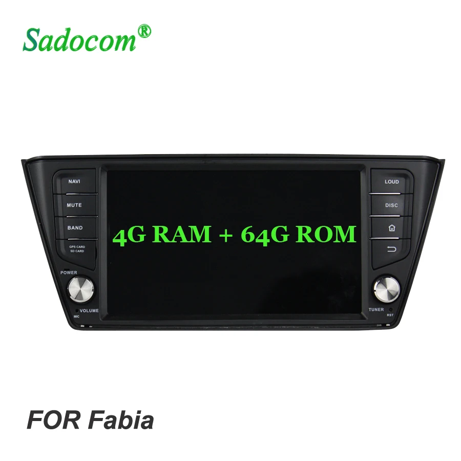 Android 8 0 4 Гб ОЗУ + 64 ГБ ядер для VW Skoda Fabia 2015 2016 2017 автомобильный DVD плеер GPS Glonass карта