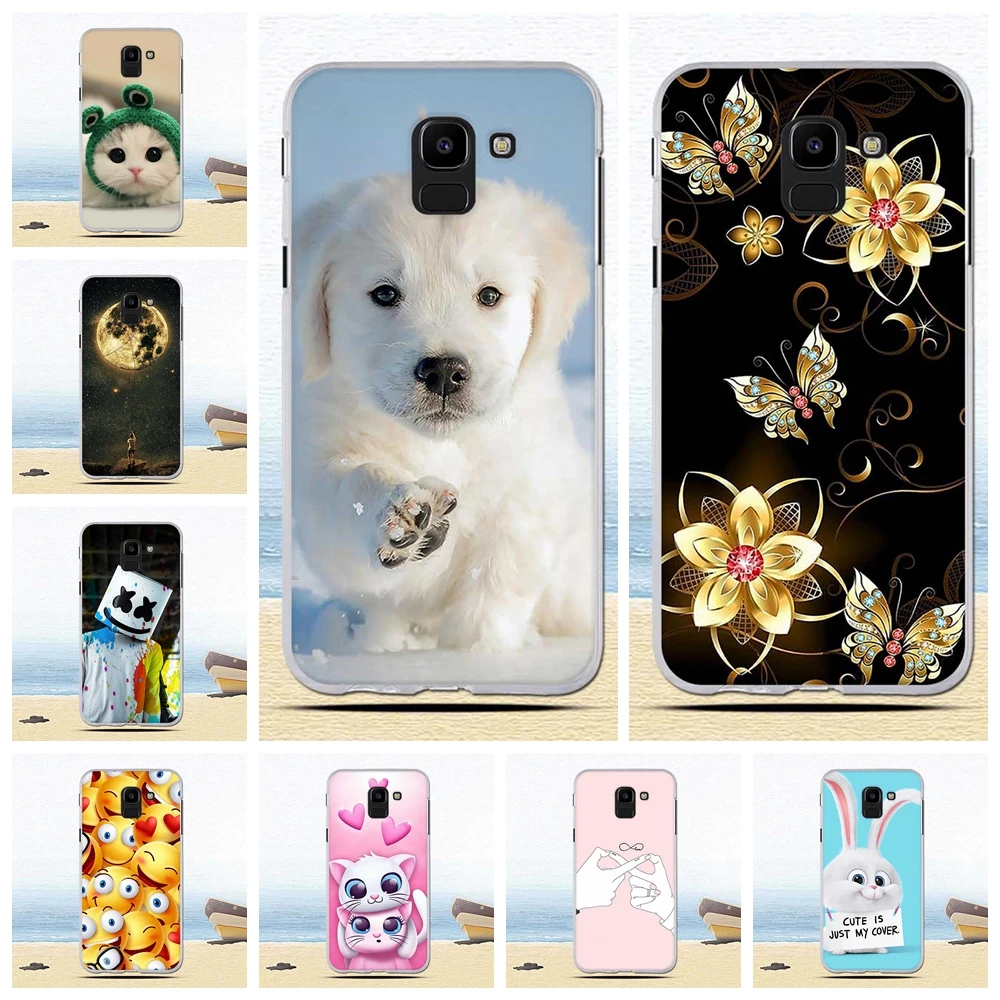 For Samsung Galaxy J6 2018 Case Cover Painted Silicone for J6+ J610 Plus |