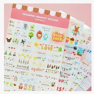 

1PC Simple Small Diary Stickers PVC Decoration Stickers Diary Album Stickers Diy Scrapbooking Stationery Stickers