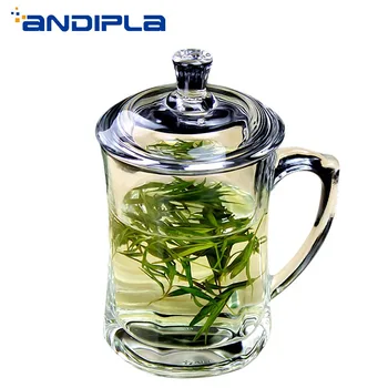 

Brief Transparent Heat Resistant Glass Cup with Lid Glass Mug Teacup Milk Fruit Juice Water Mugs Coffee Flower Tea Drinkware
