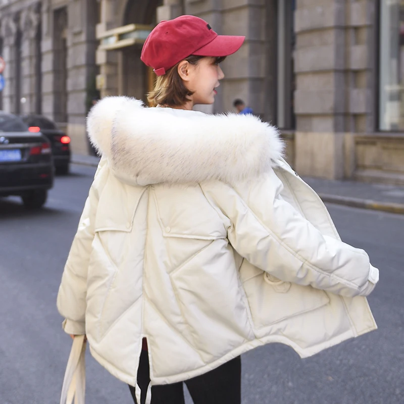 

2019 Real New Arrival Down Jacket Winter Jacket Women Single Full Slim Hair Cotton-padded Clothes Big Jacket Coat