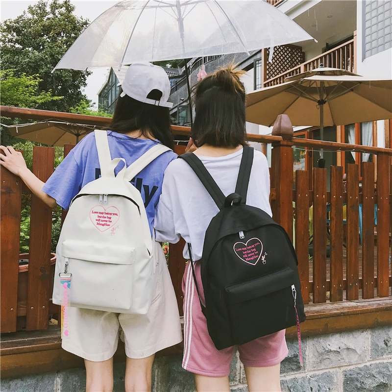 Menghuo Fashion Ribbon Backpack Women Nylon School Bags for Teenage Girls Embroidery Practical Functional Travel Female Backpack (3)