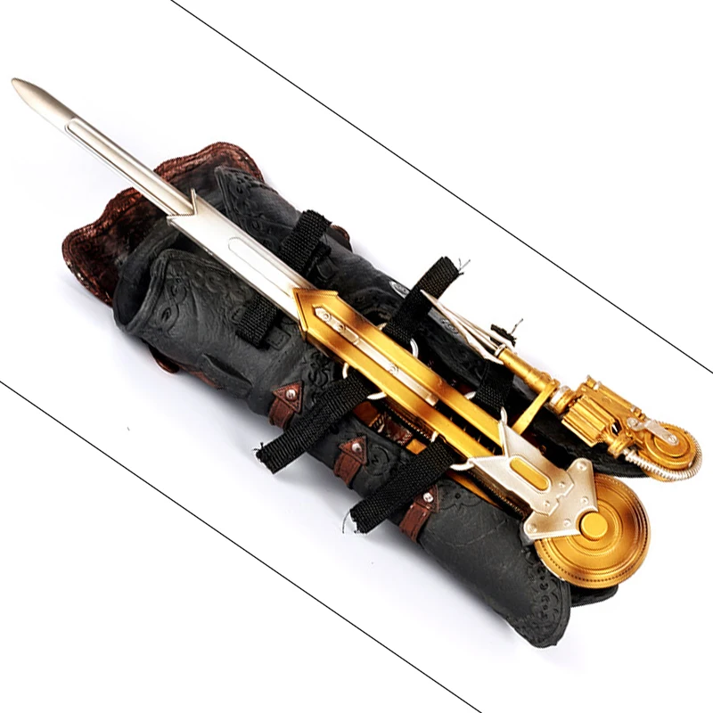 

NEW Upgraded Hidden Blade Sleeve sword Action Figure Hidden Blade Edward Weapons Sleeves swords Can the ejection kids toys gift