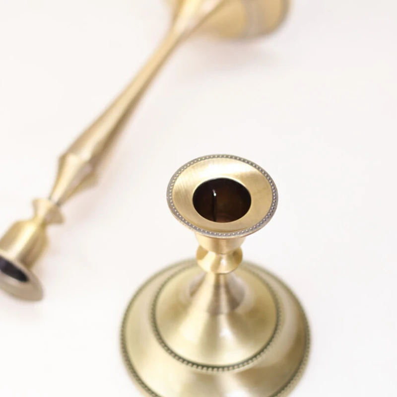 Металлический подсвечник Цветочная ваза бронзовый канделябр Модный свадебный