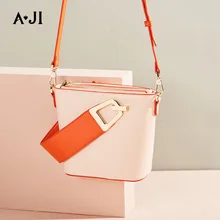 AJI 2019 New Design Women Handbag Hand Bag Crossbody Fashion One Shoulder Messenger Mini Bag PU Best Selling Dropshipping A5377 fashion canvas pu one shoulder hand bag orange dark blue