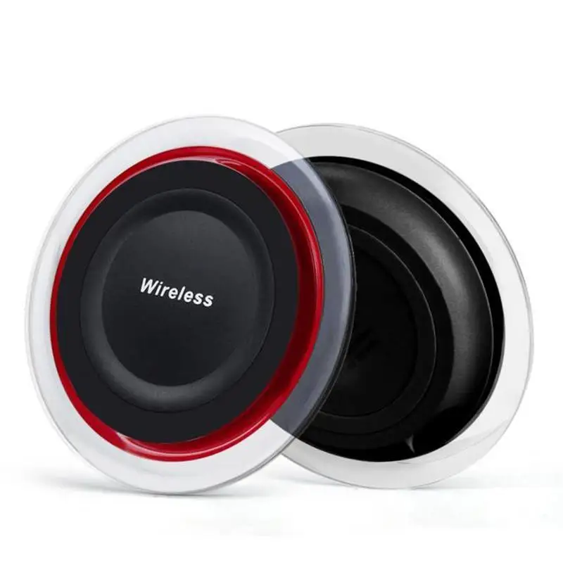 Sannysis 2016 Black White Pad Wireless Charging For Samsung Galaxy S7 / S7 Edge Smartphone qi charger Round USB Carregador 7