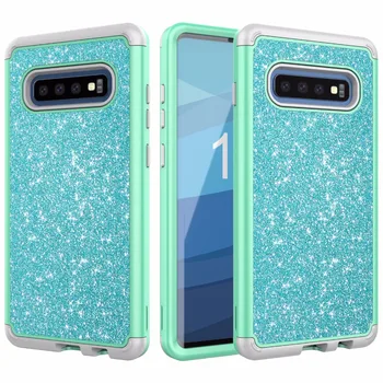 

100pcs/lot Glitter PC Leather oil+TPU+Glitter skin newest cover case for samsung galaxy S10 S10 lite S10 plus hot sale cover