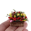 1pc Mini Miniature Bonsai Flower Bush With Wood Pot (Color: Multicolor) Sale 1/12 Dollhouse Miniature Multicolor ► Photo 1/6