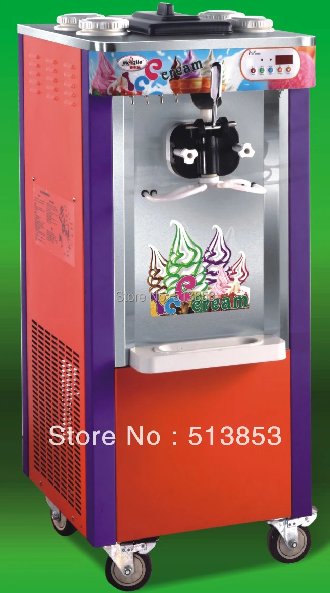 

Free Shipping,Icecream Maker, One Head, Upright Soft Sever Ice Cream Machine 16~18 liters/H for amusement parks / restaurants