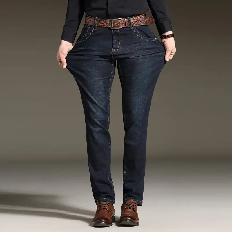 men's straight fit stretch jeans