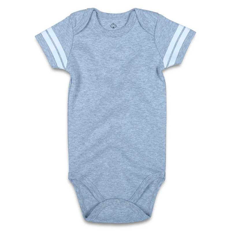 Newborn Baby Unisex Football Badysuit Gray-1