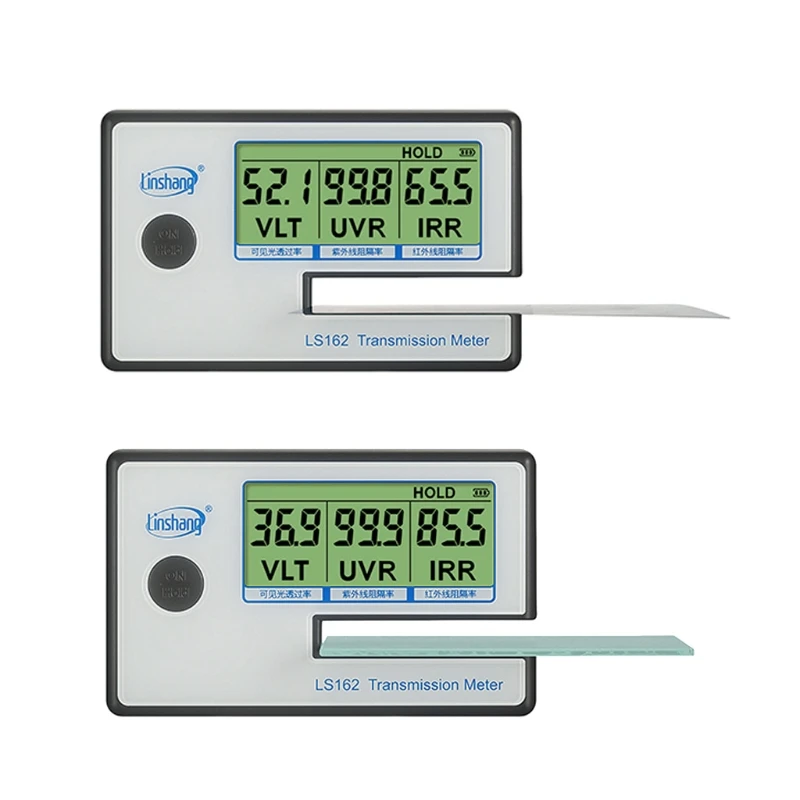 LS162 Window Tint Meter Solar Film Transmission Meter VLT UV IR Rejection Tester Tool