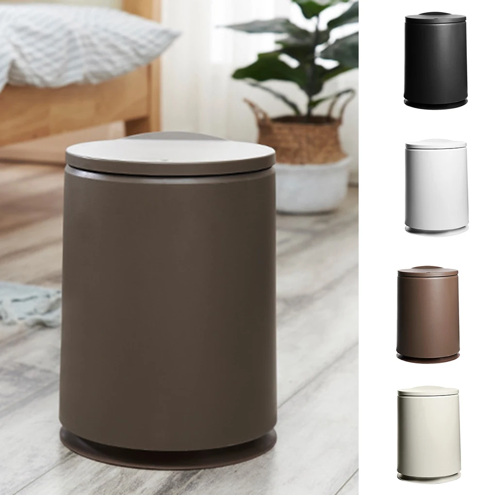 

2019 Hot Round Garbage Pin Solid Household Waste Bin Plastic Bathroom Trash Simple Kitchen Waste Container