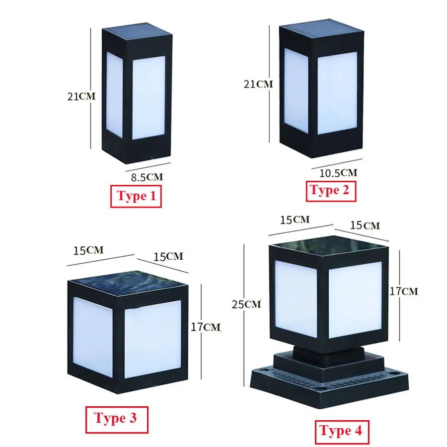Thrisdar Outdoor Solar Pillar Lamp - Enhance Security and Aesthetics with Fence Villa Parking Column Lamp, Gate Courtyard Villa Landscape Fence Solar Bollard Light image 6