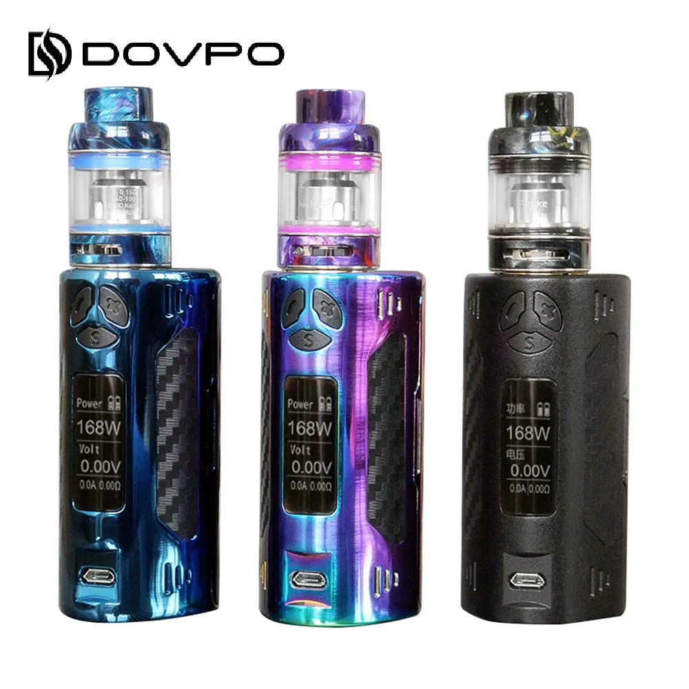 

Original DOVPO TRIGGER 168 TC Kit with 3ml Fireluke Mini Tank Atomizer & 0.96-inch OLED Display No 18650 Battery E-cig Vape Kit