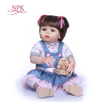 

NPK 57cm full body Silicone reborn Baby Doll Girl Newbron Lifelike Princess Doll Birthday Girl Gift Bonecas Bebes Reborn Menina