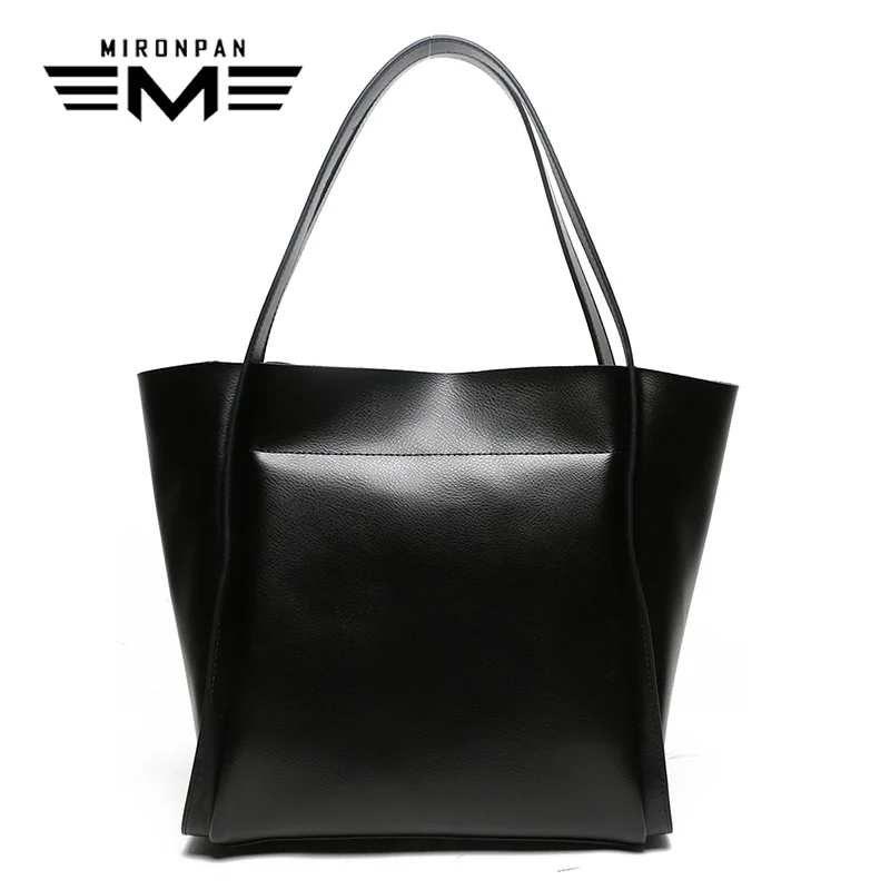

MIRONPAN 2018 Female Genuine Leather Handbag Women Zipper Business Party Totes Female Fashion High-capacity Traveling Handbag
